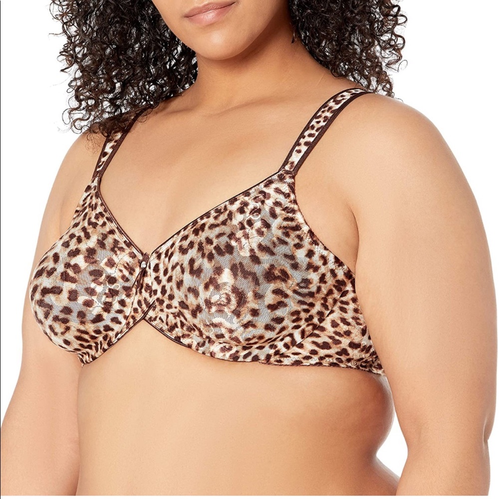Wacoal Women's Awareness Full Figure Underwire Bra 40G 40DDDD Leopard print